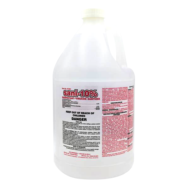Sani 10% Disinfectant Cleaner, Concentrate, 4 Gal/CS
