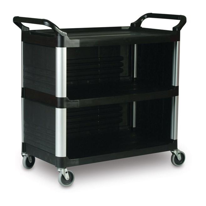 Rubbermaid Xtra Utility Cart, 40L x 20W x 37.88in H, Black