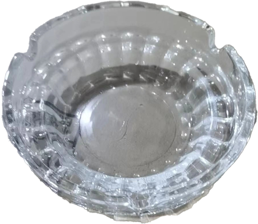 Ashtray, Clear Glass, Round, 72/CS