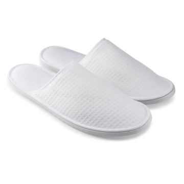 Waffle Weave Slippers, Close Toe