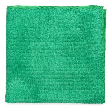 Microfiber Cleaning Cloths, 16x16, Green, 10/CS